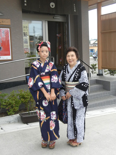 孫さんと浴衣ツーショット