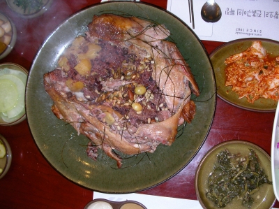 アヒル丸焼き