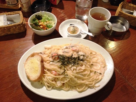 明太子クリームスパゲティ