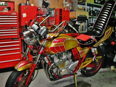 XJR400R タンク　補修ベース ガソリンタンク交換（ヤマハ XJR400R）by たすく＠ベース弾き