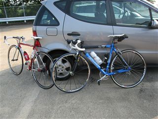 yoshidek君と初走行。