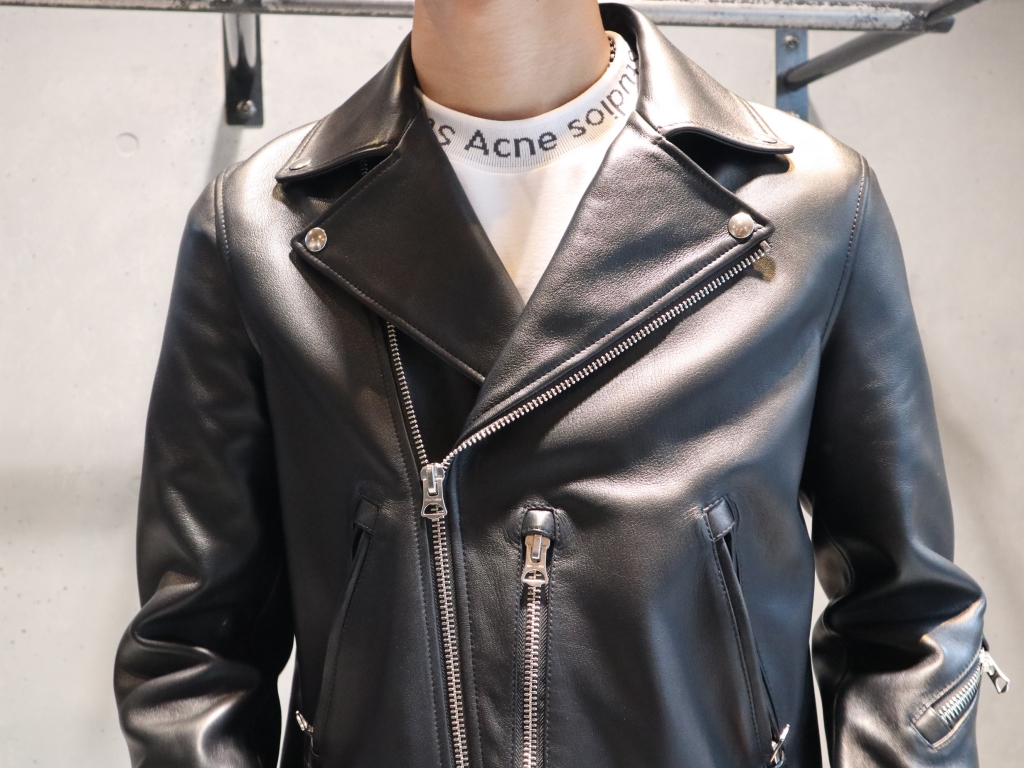 Acne Studios 17SS ライダース 羊革 46 ブラック - アウター