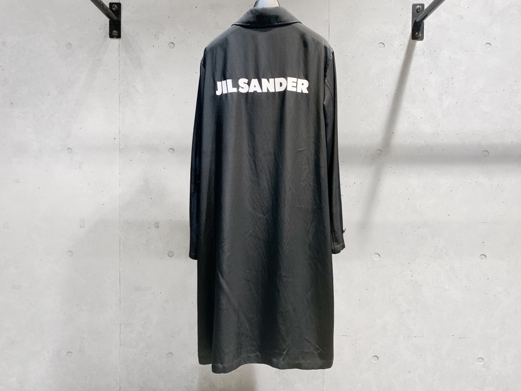 jil sander ジルサンダー　スタッフ　ロゴ　プリント　ステンカラーコート