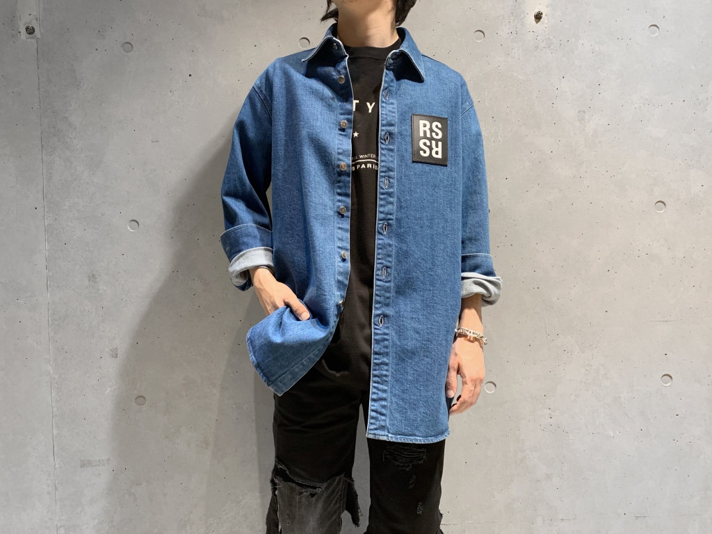 raf simons 19aw ビックデニム シャツ-