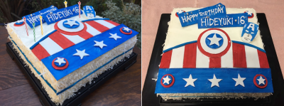 キャプテンアメリカのケーキ ちえのケーキの ひとりごと