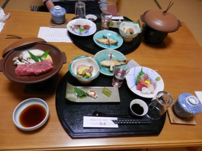 夕食(但馬牛会席)
