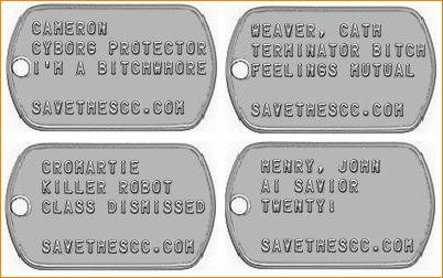 Sarah Connor Chronicles Dogtags Terminator