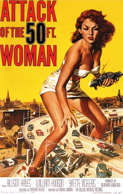 妖怪 巨大女 ATTACK OF 50ft woman ポスター画像