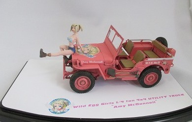 ワイルドたまごガールズ　4台セット　フィギュア付き　未組立 ハセガワ 1/24 ワイルドたまごガールズ No.1 1/4トン 4×4トラック