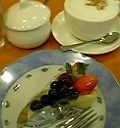 ベリーチーズケーキ&カプチーノ