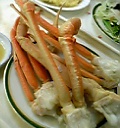 夕食バイキングのズワイガニ