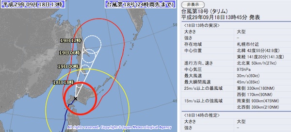 2時過ぎ台風