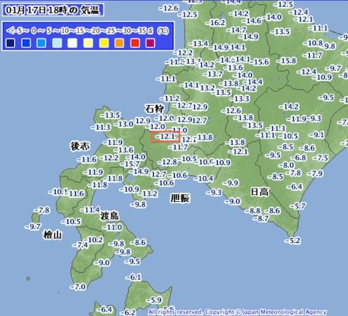 6時の気温