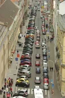 プラハの路上パーキング