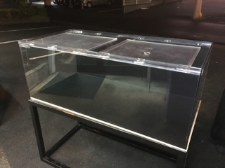 1200アクリル水槽 2連結 1200アクリル水槽2台 水槽台セット