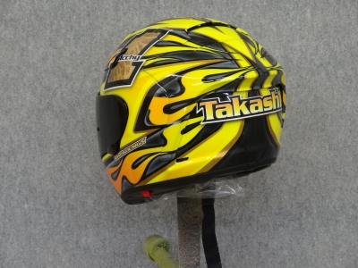 カスタムコルク半　イエロー　ファイヤーパターン カスタムペイント トミイズ | ZRXの外装塗装させていただきまし