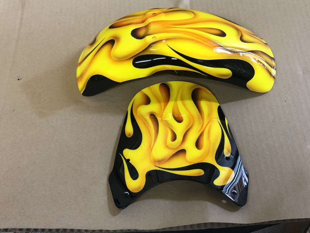 新作オートバイ（モンキー、Z50、ファイヤーパターン、フレア