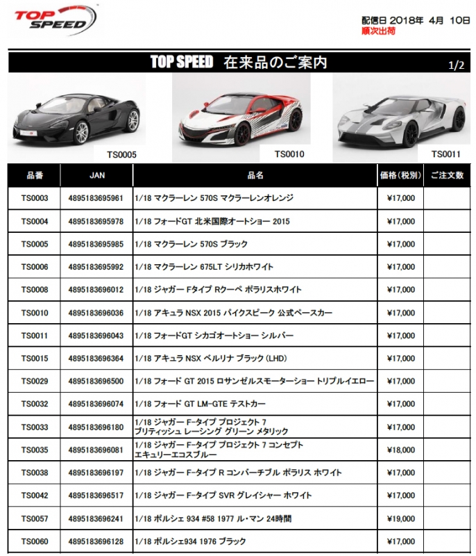 日本オンラインストア 新品 トップスピード 1/18 フォード GT シカゴ