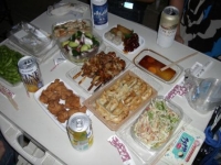 花火鑑賞時のお料理