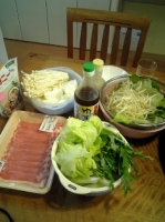 豚肉と野菜のしゃぶしゃぶ
