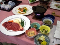 石焼ステーキ&小鉢いろいろ