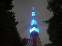 ブルーに輝く東京タワー