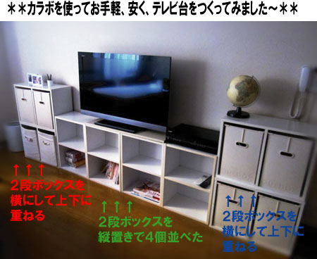 カラボを使ってテレビ台づくり