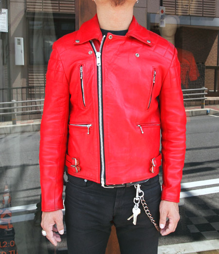 希少な真っ赤!REAL Leathers Red Star Lightning Type (38 希少な真っ赤!REAL Leathers Red Star Lightning Type (38