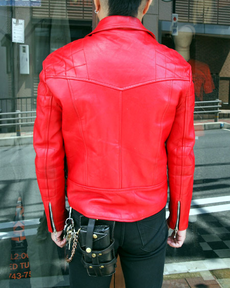 希少な真っ赤!REAL Leathers Red Star Lightning Type (38 希少な真っ赤!REAL Leathers Red Star Lightning Type (38