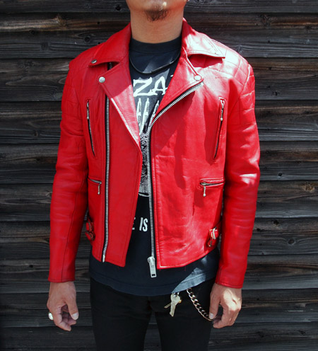 希少な真っ赤!REAL Leathers Red Star Lightning Type (38 希少な真っ赤!REAL Leathers Red Star Lightning Type (38