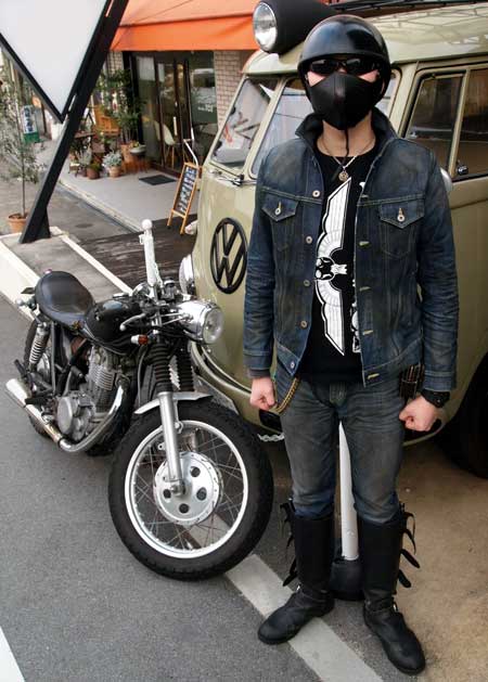 フェイスマスク ブラック PUレザー オートバイ バイクマスク