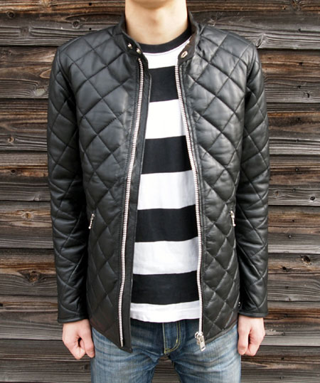 販売開始】New BARKBOX Original Zip Quilting Leather Jacket | New