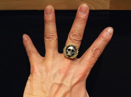 美品［天然エメラルド 1.556ct］7.46×6.27mm ソーティング付 ルース 裸石 emerald ベリル 緑玉 宝石 ジュエリー  SKULL-CHAR ゴブリンリング クリアジルコニア スカルチャー スカル どくろ