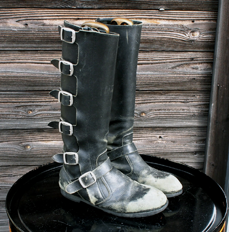 20年目もコレだ！BARKBOX 6 Buckles Zipper Long Leather Boots | New 