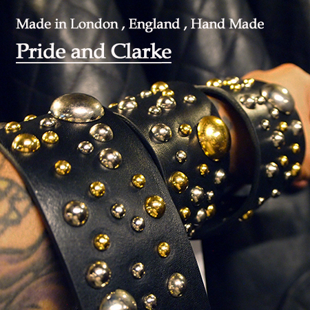 英国製スタッズベルト・リストバンド・プレーンベルト「Pride & Clarke
