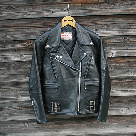 リベッツ　RIVETTS ライダースジャケット　メイドインイングランド RIVETTS LONDON リベッツ ダブルライダースジャケット ブラック