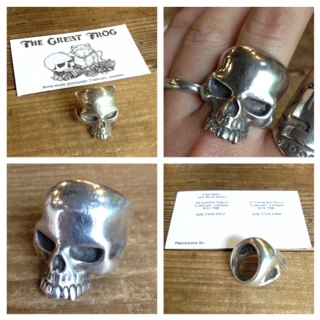 1980'S～ USED THE GREAT FROG LARGE EVIL SKULL RING | used