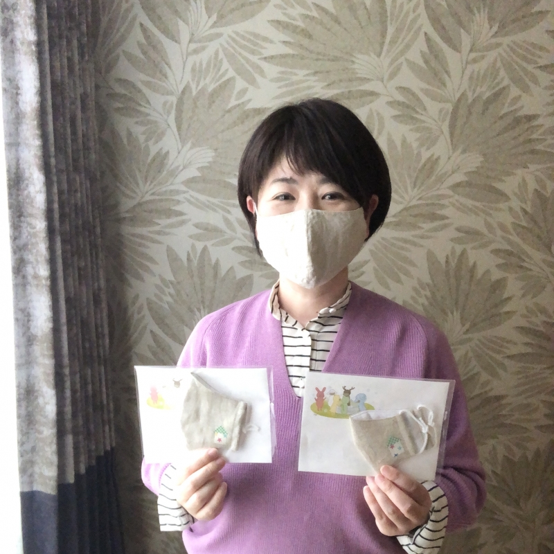 布マスク寄付