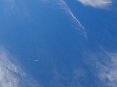 飛行機と秋の空