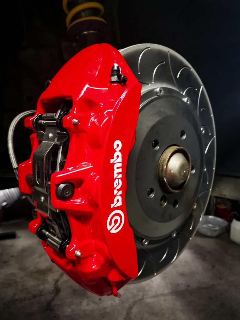 brembo 赤 ブレーキキャリパー Brembo │ GT-BM SYSTEMS 4-Piston リアアップグレードKIT