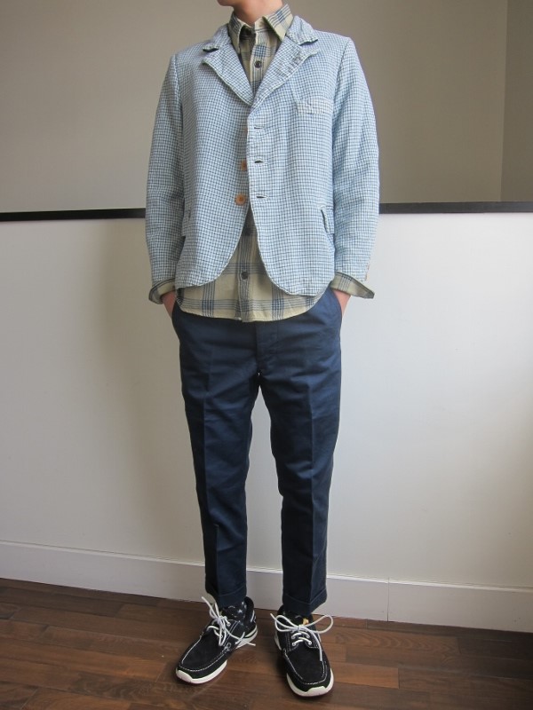 visvim ビズビム GRANGER BLAZER (INDIGO CHECK) WHITE 6.jpg