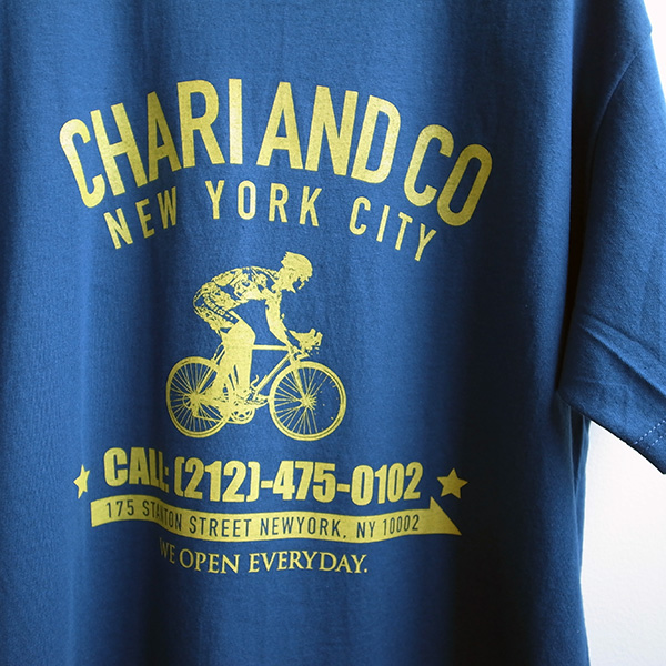 CHARI&CO ストアTシャツ ブルー.jpg