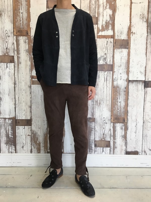 Marea Erre ޥ쥢å suede cardigan shirt navy 7.jpg