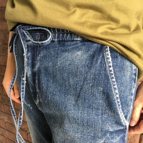 marea erre マレアエッレ DENIM Long Pants with string 3.jpg