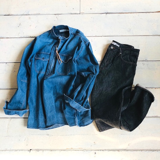 nonnative（ノンネイティブ）のデニムスタイル、WORKER PULLOVER SHIRT