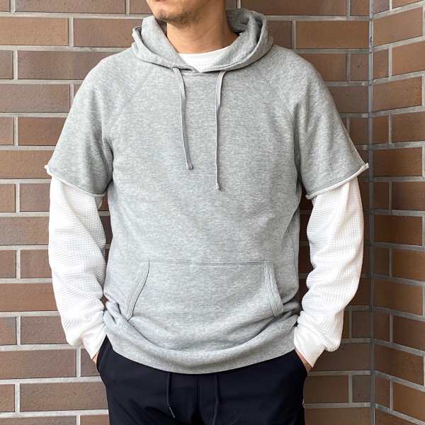 REIGNING CHAMP 쥤˥󥰥 CUT OFF PULLOVER HOODIE LIGHTWEIGHT TERRY H.GREY ѡ 6.jpg