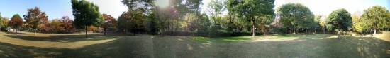 2009年11月26日、上坂部西公園の360度パノラマ写真