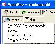 poseray v3.13.3 export menu