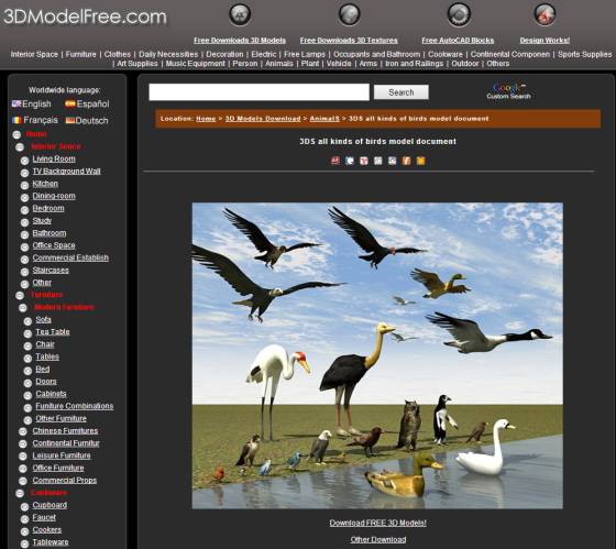 3DS all kinds of birds model document 3D Model Download,Free 3D Models Download_ts.jpg