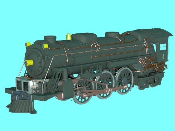 Steam engine locomotive